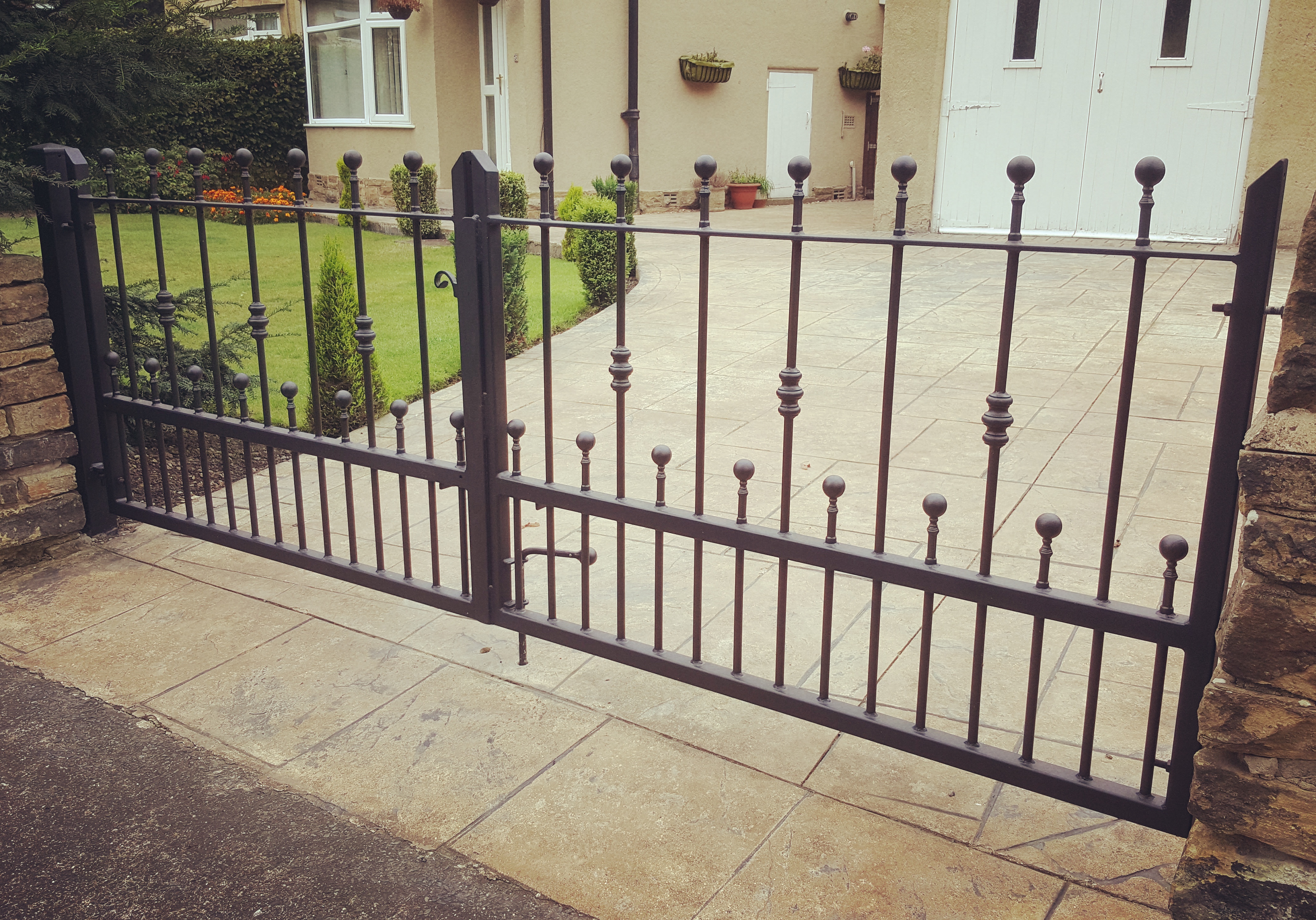 modern wrought iron gate